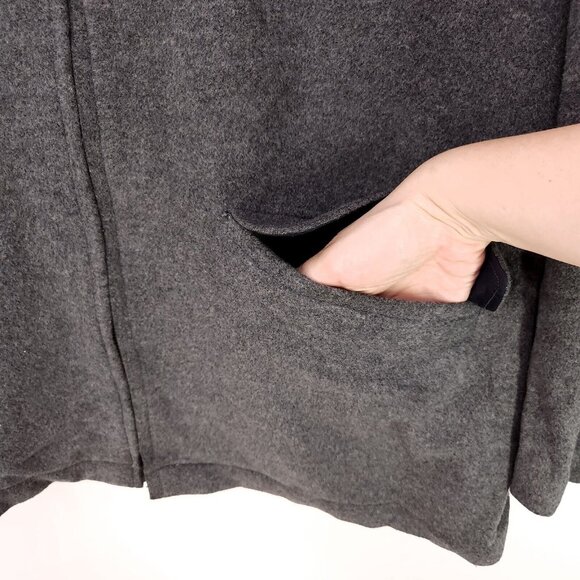 Yves Saint Laurent Wool Jacket Mens Size 54 Gray Full Zip Coat Mock Neck Pockets - Picture 7 of 12